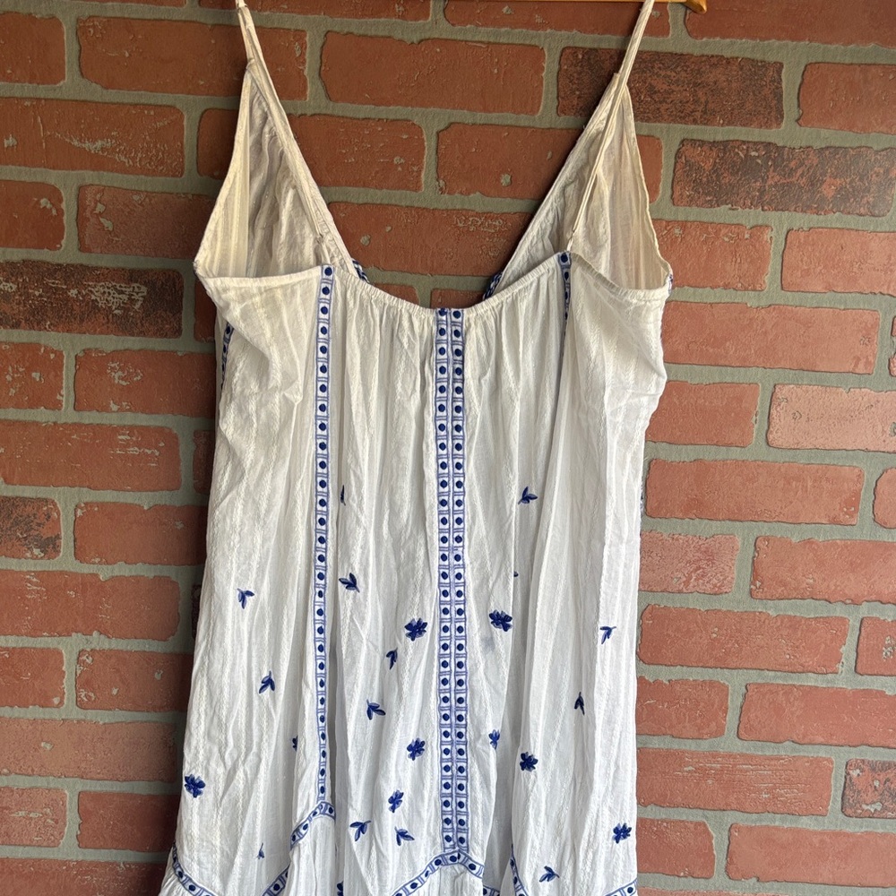 Ramy Brook Taryn dress cover up Azure White Embroidered Dress - Picture 8 of 9